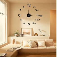 3D Wall Clock Luminous Frameless Wall Clocks DIY Digital Clock Wall Stickers Silent Clock for Home Living Room Office Wall Decor