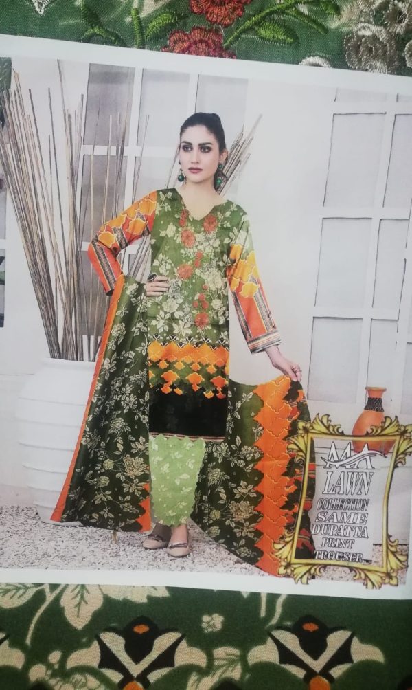3Pcs Lawn Suit with lawn dupatta (Embroidery) for women and girls (Copy) (Copy) (Copy) (Copy) (Copy) (Copy)