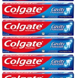 Colgate Cavity Protection Toothpaste with Fluoride, Great Regular Flavor, 6 Ounce (Pack of 6)