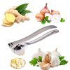 Stainless Steel Handheld Garlic Press Mincer Ginger Crushe Kitchen Cooking Vegetables Ginger Squeezer Masher Kitchen Tool