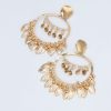 Stylish Round Shape Decorate with Golden Stone, Ghungro & Leaf Hangings Earing Kanty 3292