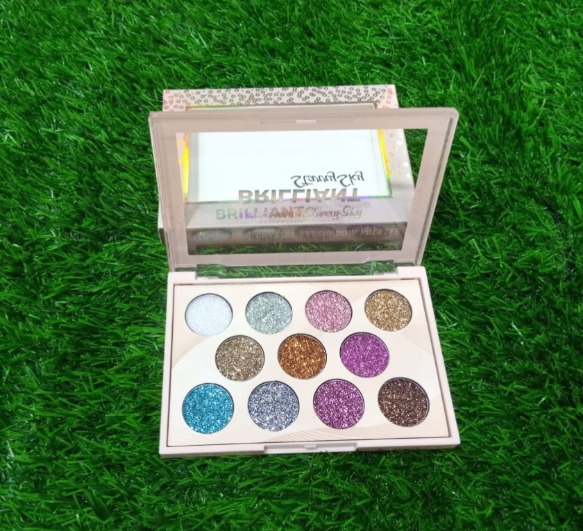 Complete Pack of Glitter Eye Shadow Powder With Free Box Kit Shiny Eyeshadow Makeup palette Dusty Shimmer Eye Shade Make up