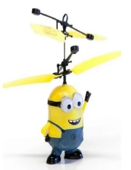 Flying Robot, Minions Palm Controlled Flying Bob for Kids - Yellow-(K.S.) 3491