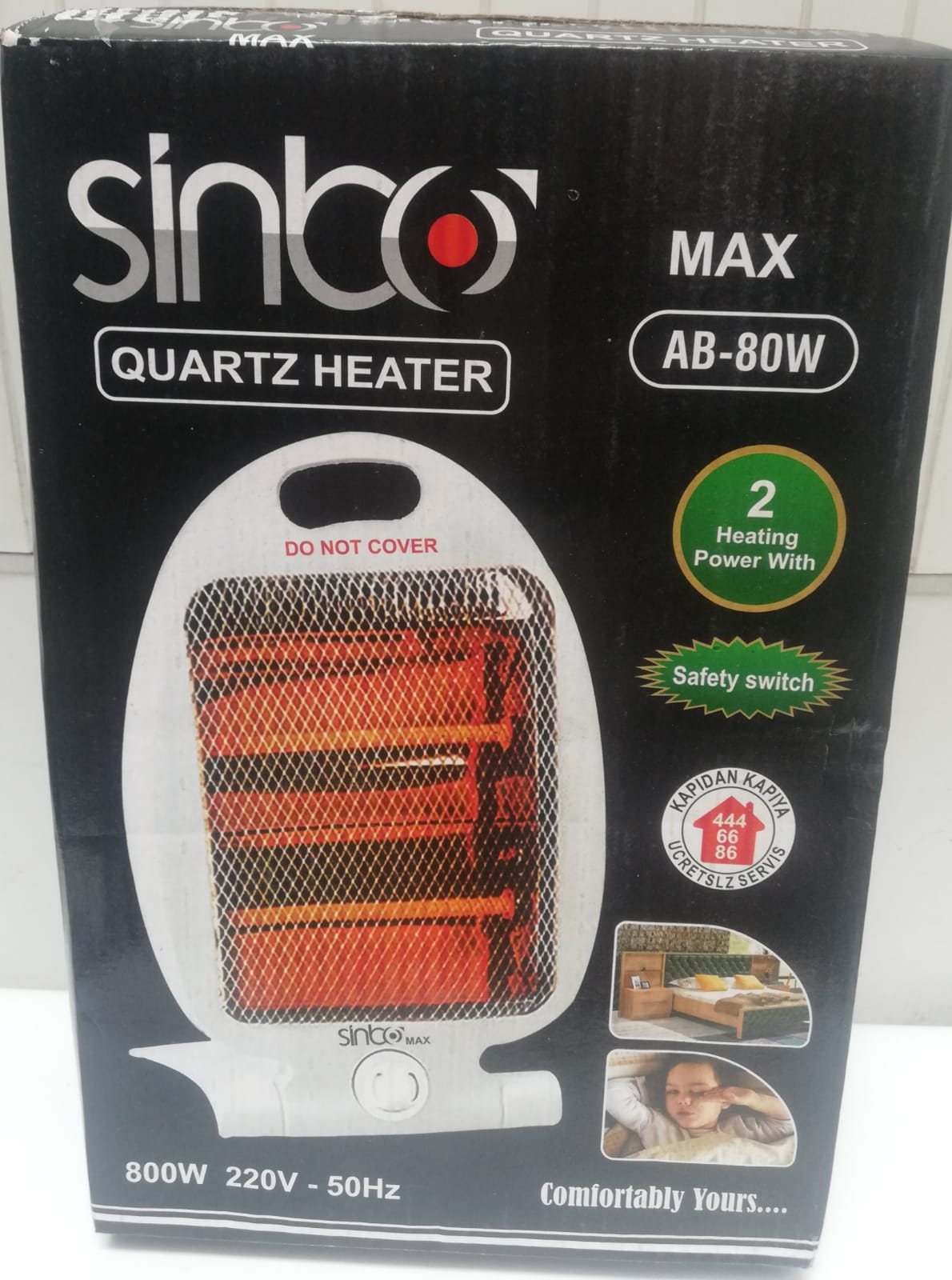 Sinbo Max Heater 2 rods of 800w With Safety Lock 3756