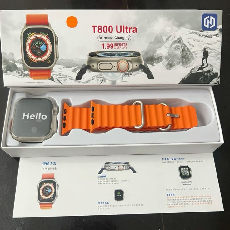 T800 Ultra Smart Watch for Men Women 1.99" Screen Touch Bluetooth Call Sports Heart Rate Sleeping Monitoring Smartwatch Series
