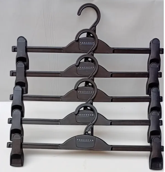 Pack Of 10 - Plastic Hangar Pants Skirt Hangers, Trouser Holder