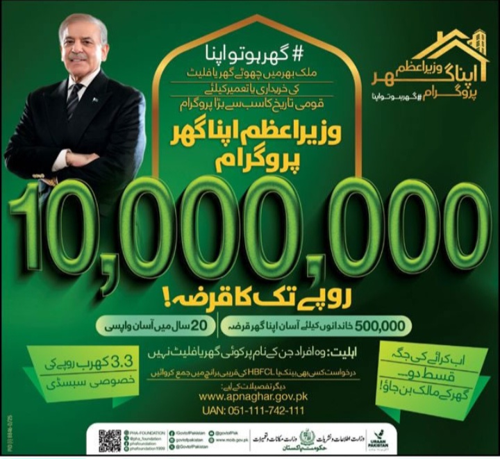 Prime Minister Apna Ghar Program 2026 May Wazir e Azam Loan Scheme Latest